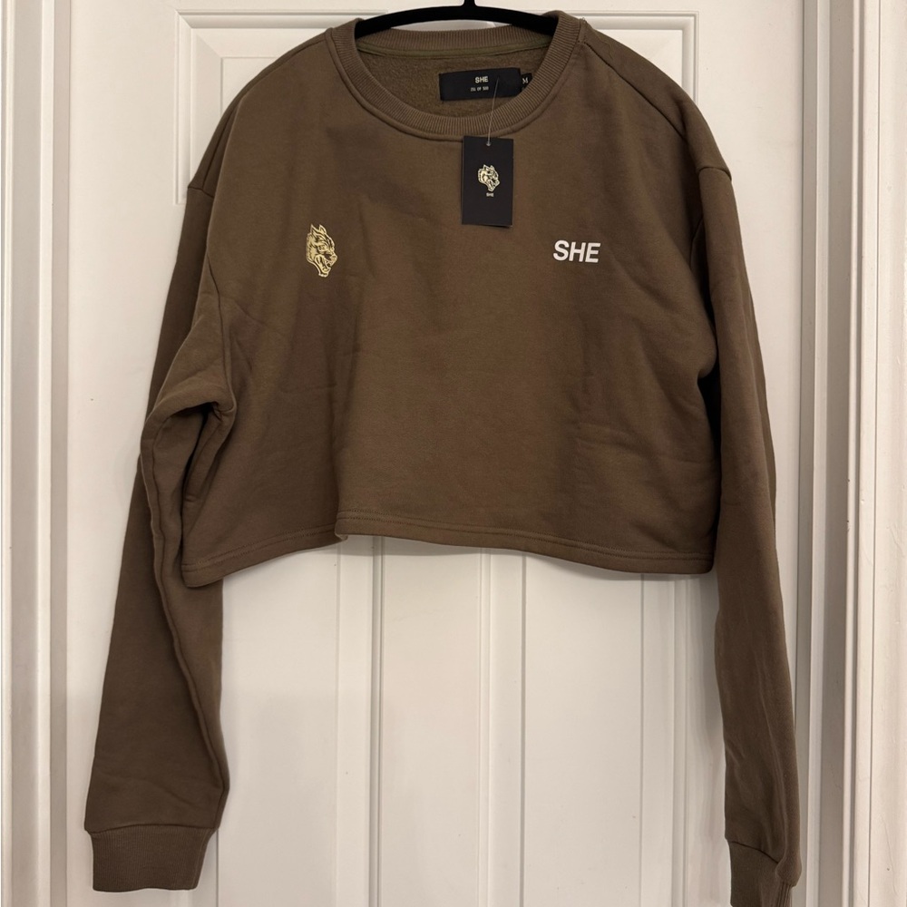 Darc Sport Brown Cropped Crew Neck